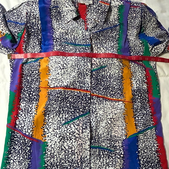 Beautiful Vintage Geometric Blouse Top by Stuart Lang - Picture 5 of 7